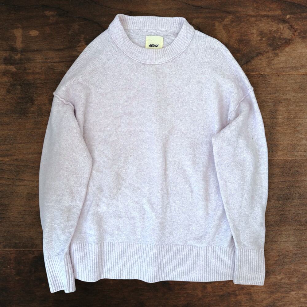 AERIE Oversized Knit Lilac Long Sleeve Sweater Size XXS